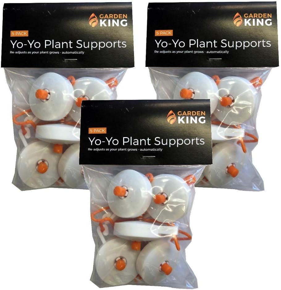 Yo-Yo Plant Support 1.4m Retractable Bungee Hangers with Stopper: Pack of 15