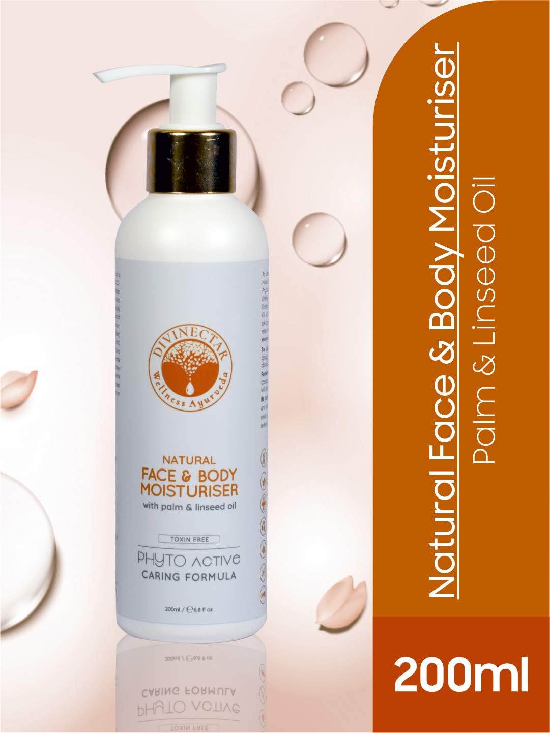 Divinectar Natural Face & Body Moisturizer with Palm oil with phytoactive Caring Formula for all skin types โ 200-ml