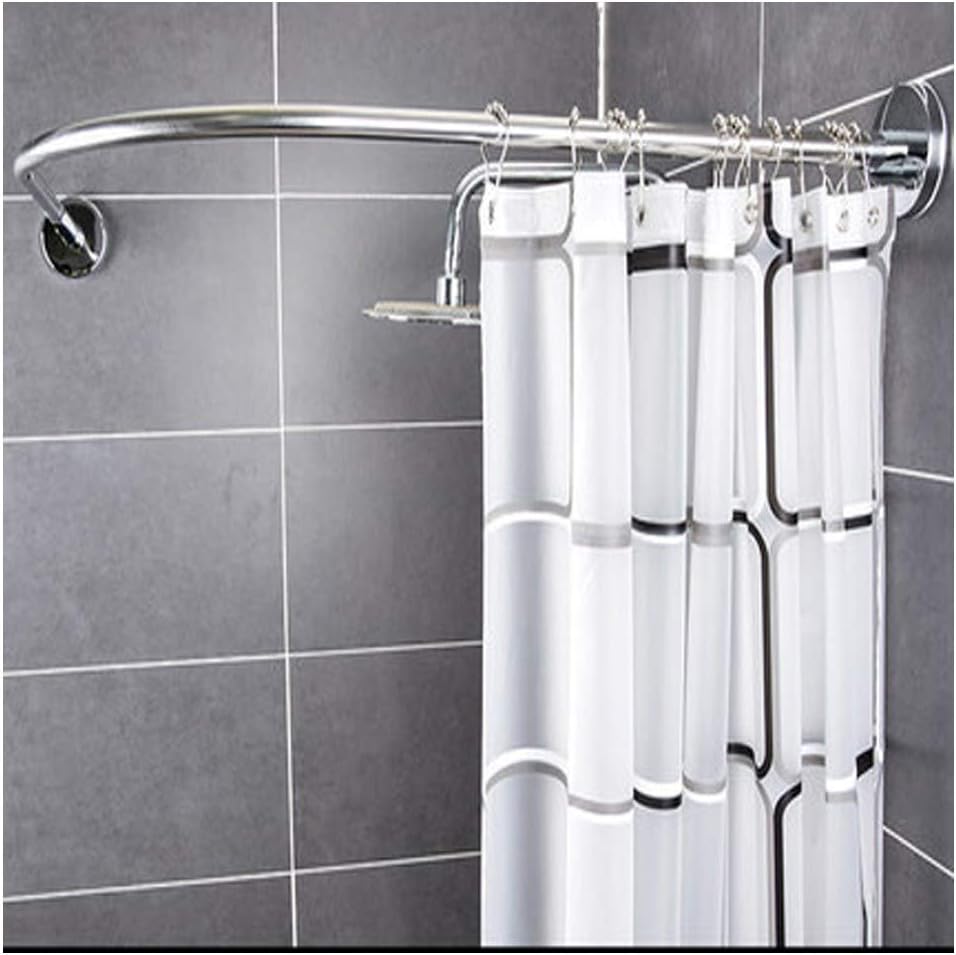 Yonly Extendable LShaped Shower Curtain Rod Corner Shower Curtain Rod