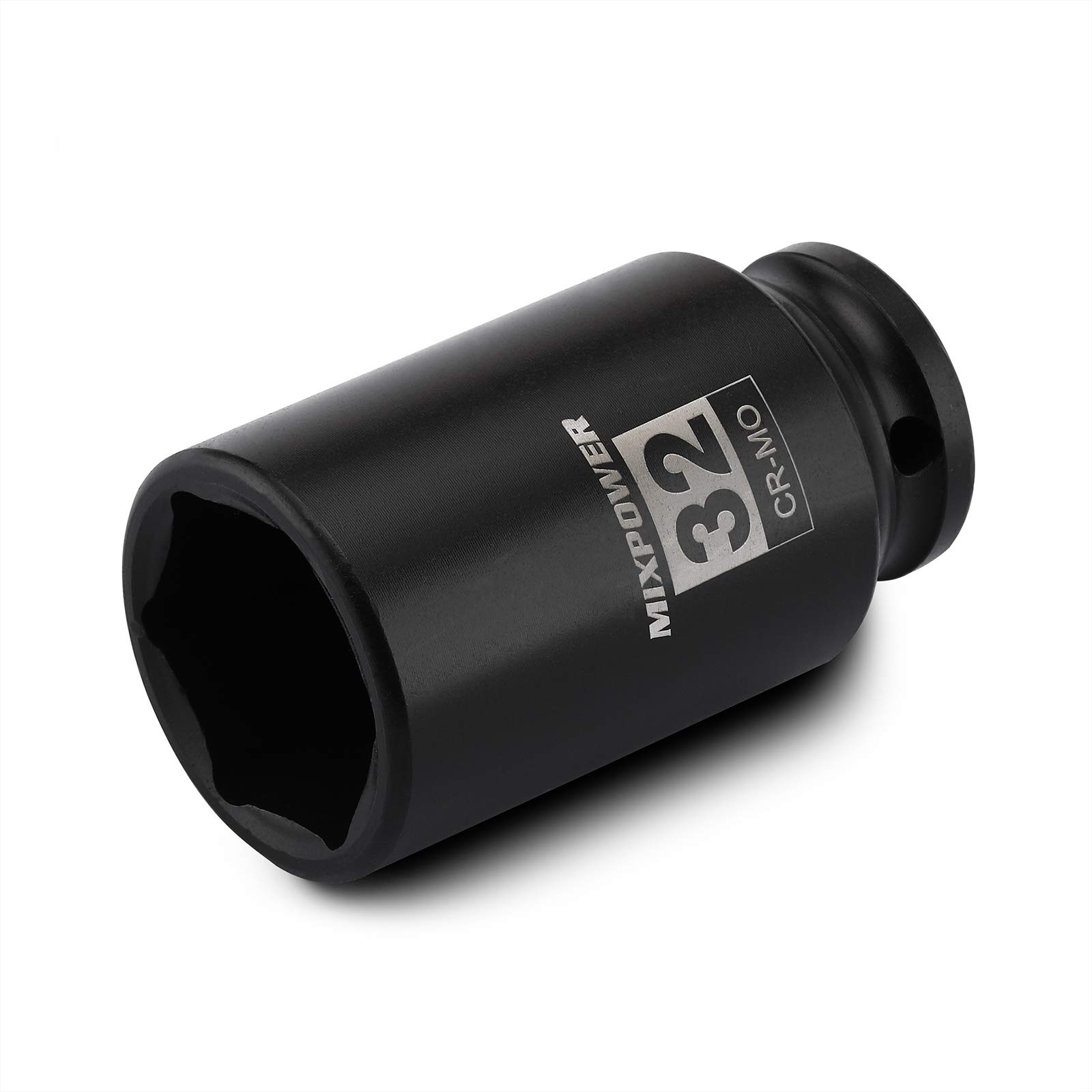 Photo 1 of MIXPOWER 1/2" Drive Deep Impact Socket, CR-MO, 32mm, METRIC, 6 Point, Axle Nut Impact Grade Socket for Easy Removal
