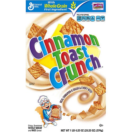 General Mills, Cinnamon Toast Crunch Cereal, 20.25oz Box (Pack of 4)