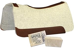 5 STAR EQUINE PRODUCTS ...NATURALLY THEBEST 5 Star Equine Products Saddle Pad - 7/8" Thick Western Contoured Natural Pad 30" x 30" Wool Saddle Blanket