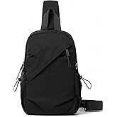 ADMENOW 5L Crossbody Sling Bag - Urban Daily Carry, Lightweight Fits 10" Tablet and Water Bottle, Quick Access Pocket (Black)