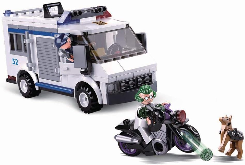 SlubanKids Creative Building Blocks Set | Imaginative Indoor Games Toys for Kids | Mega SWAT Set, Police Set, Car, Jeep and More (Transporter)