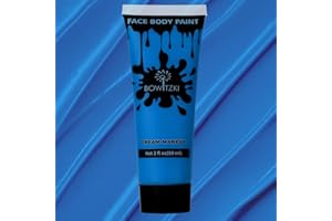 Bowitzki Face and Body Paint 2oz Cream Makeup 60ml Water Based Face Painting Special Effects For Adults Children Kids Halloween Christmas Party Stage Cosplay (Blue)