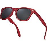 LEICO FASHION Kids Polarized Retro Sunglasses for Boys Girls Age 3-12 Shatterproof UV Protection Toddler Children Sun Glasses