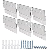 French Cleat Picture Hanger, Aluminum Z Hanger Interlocking Wall Mounting Bracket Hardware Kit Z Clips for Hanging Wall Paint
