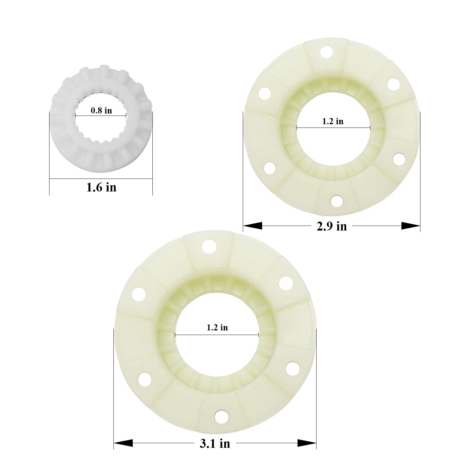 UPGRADE 280145 W10820039 Washer Hub Kit by Beaquicy - Replacement for Whirlpool Kenmore Maytag Cabrio Bravo Oasis Washing Machine - Replaces 8545948 8545953 W10118114 AP5985205