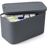 Medication Lock Box with Combination Lock, Keyless Small Box for Fridge Pills Phone Medicine - Home Office Travel Dorm