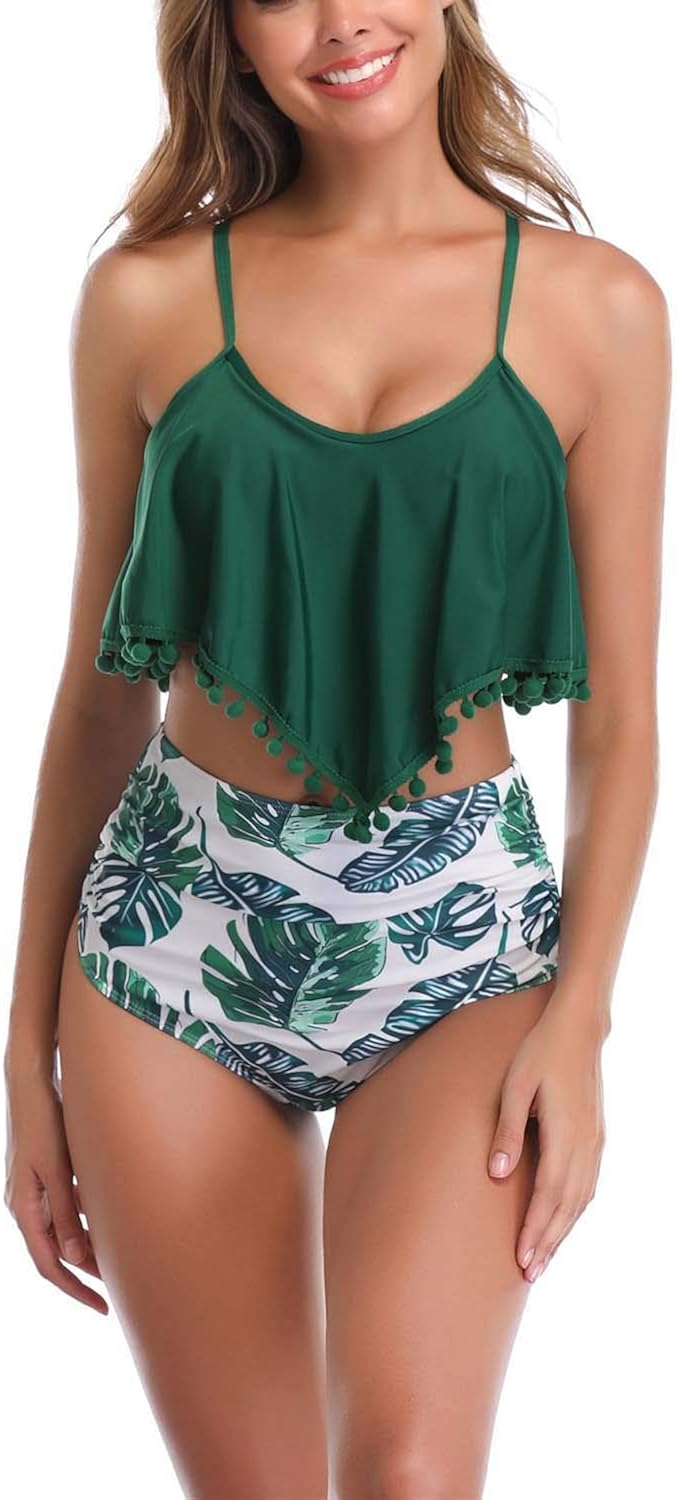 maillot deux pièces taille haute