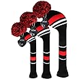 Scott Edward Golf Headcovers for Woods Set of 3 Fits Well Driver(460cc) Fairway Wood and Hybrid(UT) The Perfect Change for Golf Bag Dark Color