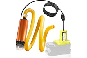 KRYTHONIX Transfer Pump Compatible with RYOBI ONE+ 18V Battery, 635GPH Portable Utility Pump with 50-inch Hose & Retainer, Mini Sump Pump Stick for Water, Oil Bilge,Pool Garden Pond Draining (Tool Only)