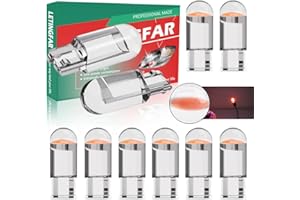 LETINGFAR 194 LED Bulb RED Pack of 10, T10 led bulb, 168 2825 W5W T10 Wedge COB LED Replacement Bulbs Error Free for Car Dome Map Door Courtesy License Plate Lights