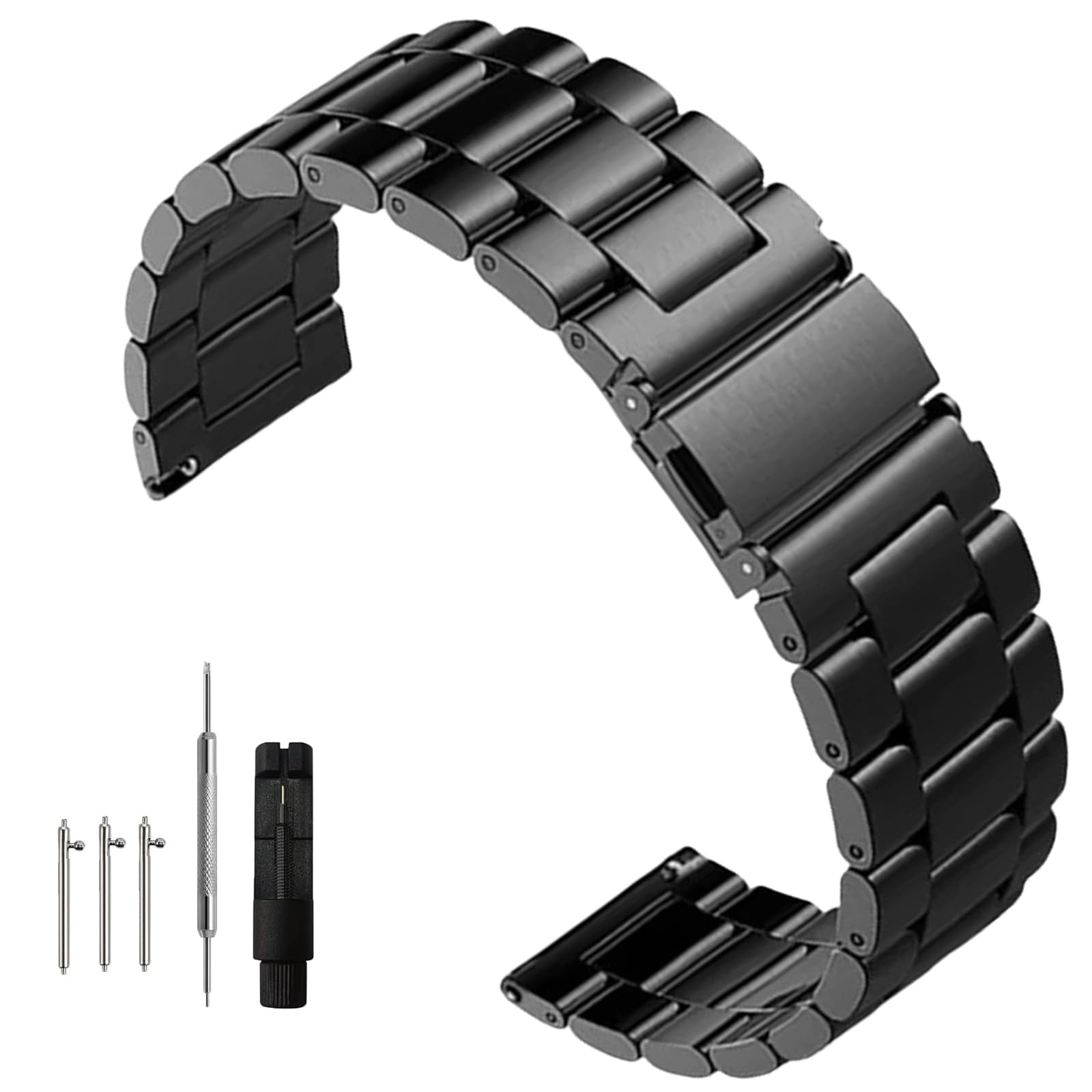 Photo 1 of Nizonlaie 24mm Stainless Steel Watch Band Quick Release Premium Matte Brushed Solid Metal Watch Bracelet 14mm 16mm 18mm 20mm 22mm 24mm Universal Stainless Steel Smartwatch Replacement Band Men Women