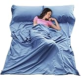 Sleeping Bag Liner All-Season Travel Sleep Sack for Adults | Lightweight &amp; Breathable,for Backpacking &amp; Camping,Hotel &amp; Hostel Barrier,Machine Washable,3 Sizes