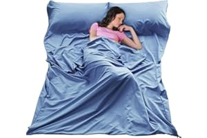 SHEJIZE Sleeping Bag Liner Ultralight Travel Sheet Dirt-Proof Camping Sheets Compact Hotel Sleeping-Sack for Outdoor Backpacking Hiking