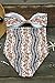 Cupshe Fashion Women's Printing Halter One-piece Swimsuit Bathing Suit