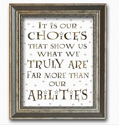 Framed Watercolor Print on Fine-Art Paper... Choices. Great gift item for Harry Potter fans!