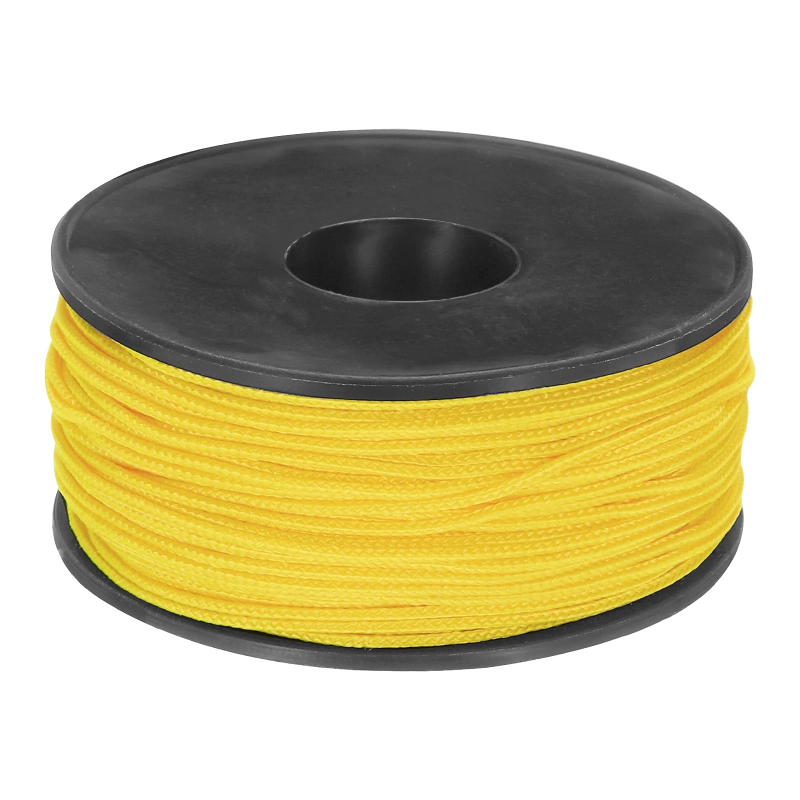 Rebower Micro Paracord 1.18mm x 164 Feet Rope 100 LB Polyester Braided Strong String Spool [for Hiking, Exercise, Tent, DIY Making] - Yellow