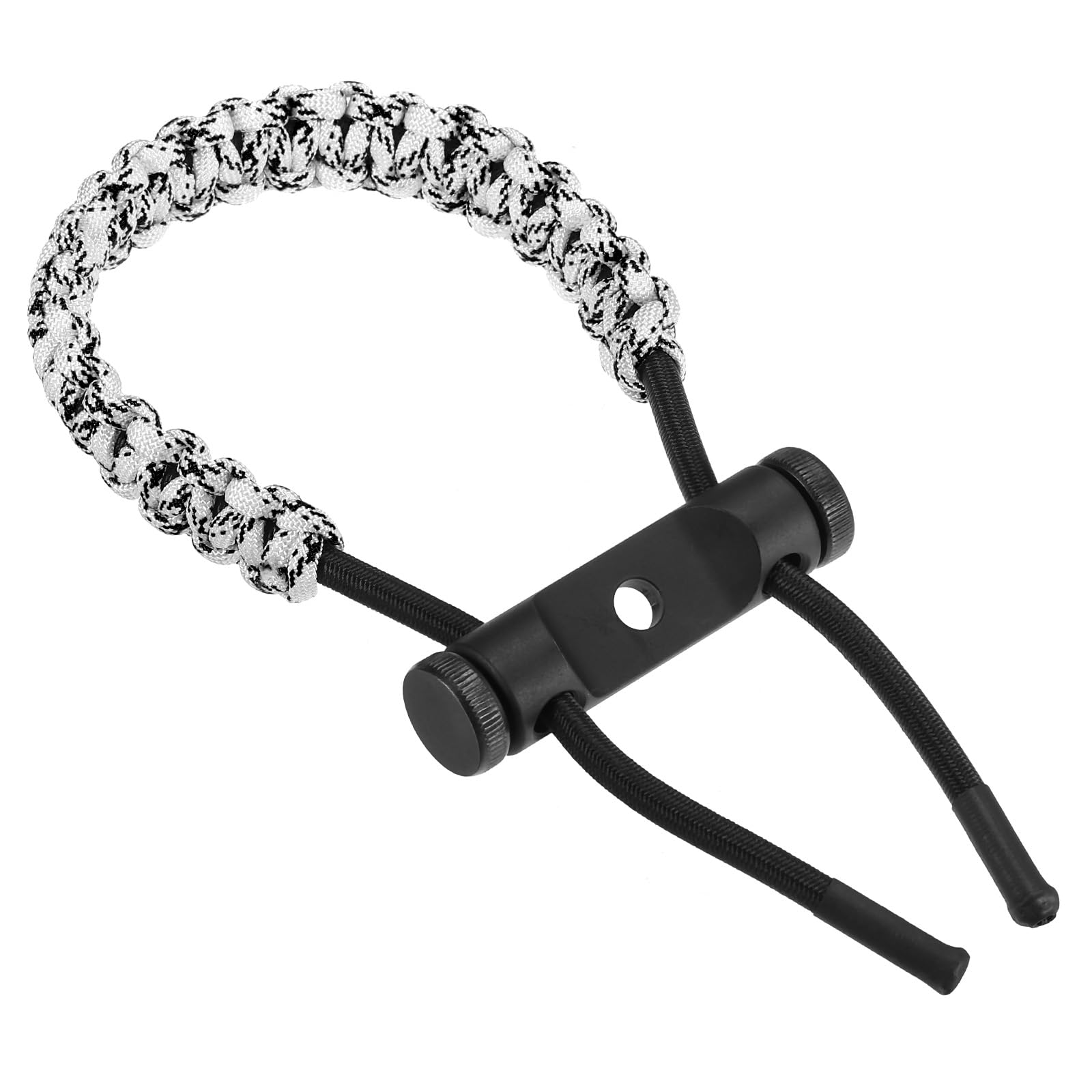 PATIKIL Archery Bow Wrist Sling, Adjustable Compound Braided Wrist Strap for Bow Target Shooting, Black White
