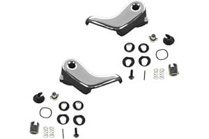 TRQ Locking Vent Window Handle Chrome Pair Set Compatible with Chevy GMC Blazer Jimmy Suburban