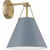 Crystorama Xavier 1 Light Vibrant Gold + Blue Sconce