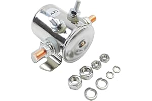 LLNSEAUTO Max 300A 12 Volt 4-Terminal Continuous Duty Solenoid Relay Nickel-Plating | Fits for Golf Carts Winch Marine RV Heavy Duty Machine, SPST 12VDC 12V Solenoid Relay | OE# 70-111224, 3635820, 1114208