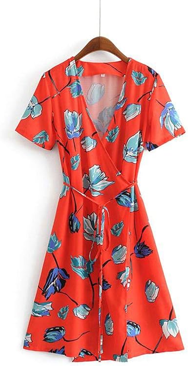 red wrap dress amazon
