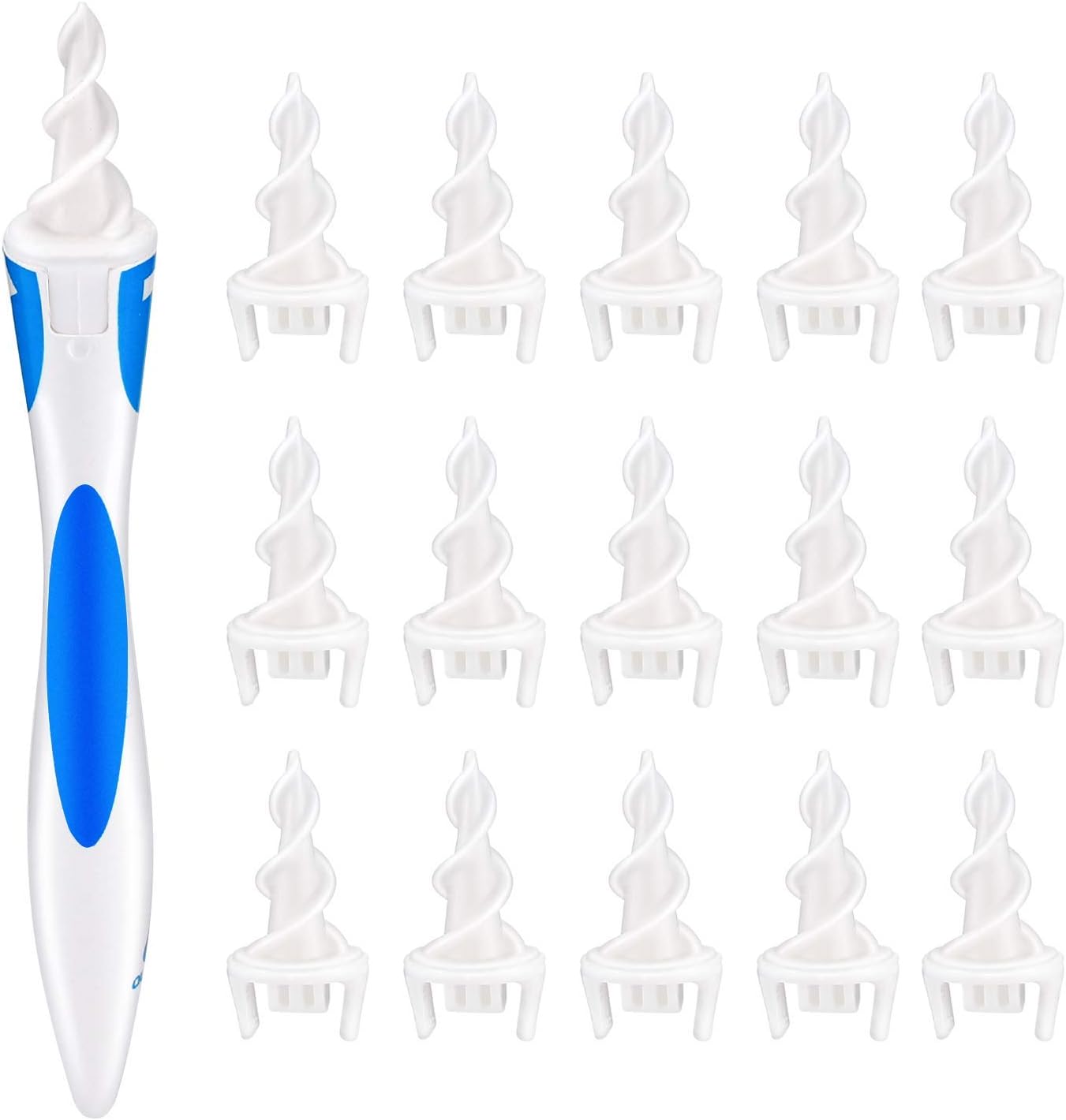 q-Grips Ear Wax Remover Tool - 2020 New Safe Ear Wax Removal Tool, 16 Pcs Ear Cleaner Swab Soft Safe Spiral Removal Cleaner q-Grips Ear Pick Clean for Adults and Kids