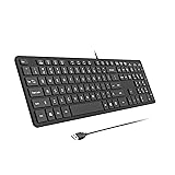 B.FRIENDIT Wired USB Keyboard, Comfortable Quiet
