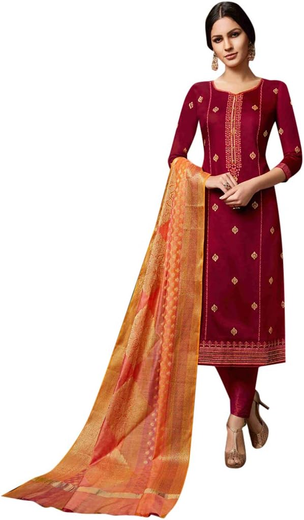 churidar with silk dupatta