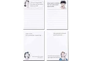 DUGUTUL 4 Funny Novelty Memo Pads,4 x 5.5 in(10x14cm),200 sheets,Coworker Gifts for Women,Funny Notepads for Office,Women Office Note Pad,Perfect Novelty gift for Boss,Coworker,Friend or Family(A)
