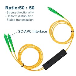 4PCS Fiber Optic Cable Splitter with 1 to 2