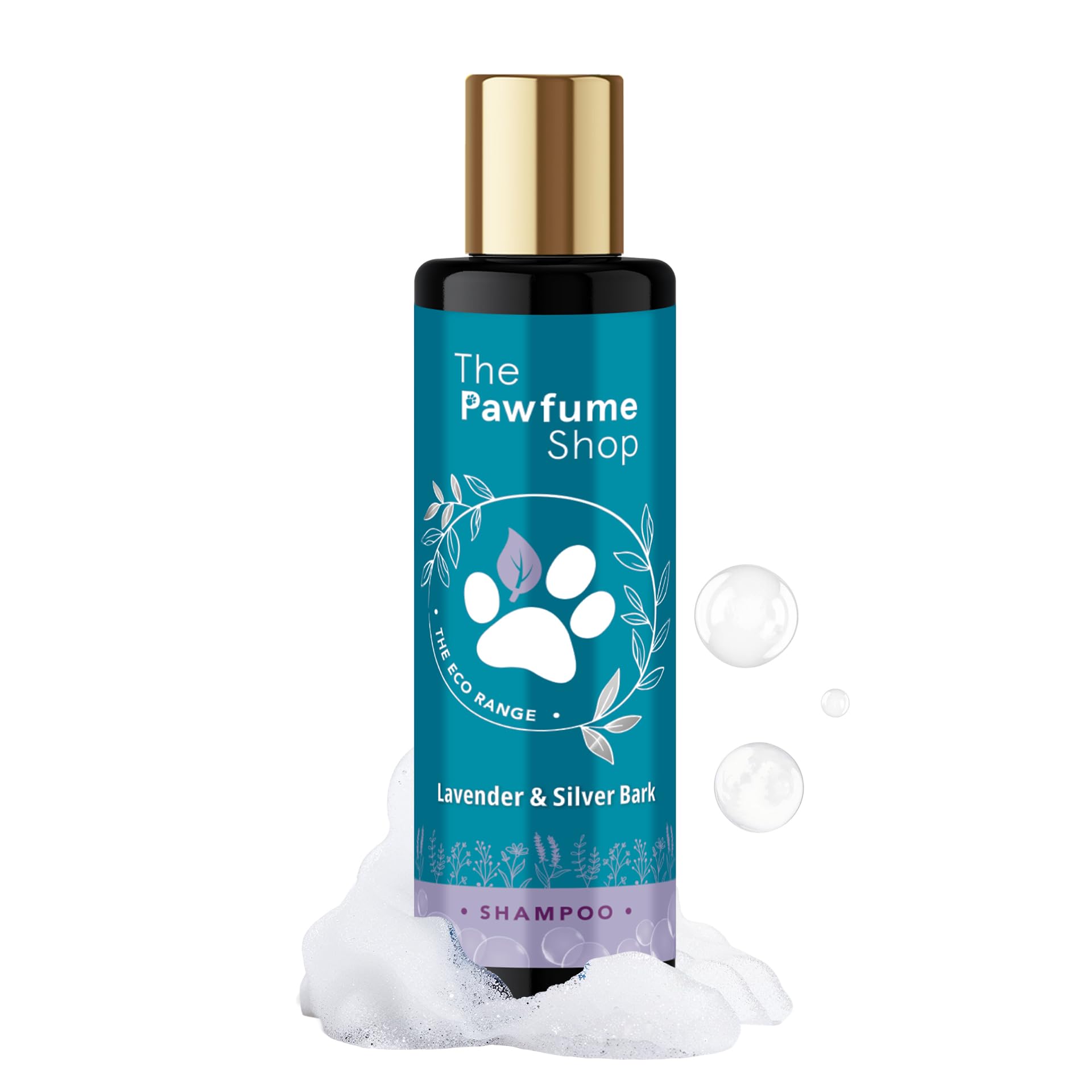 The Pawfume Shop - Silver Bark Lavender, Dog Shampoo - For all Breeds & Sizes, Clean & Healthy Coat, Gentle on Skin, Long-Lasting Fragrance - 20:1 Dilution Rate, Eco Range - 250ml