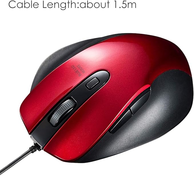 SANWA (Japan Brand) Wired Vertical Ergonomic Mouse, Silent