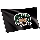 Desert Cactus Ohio University OU Flag - 3 x 5 Feet Bobcats Banner, Indoor/Outdoor Durable Fabric, 100% Polyester Design (Style 1)