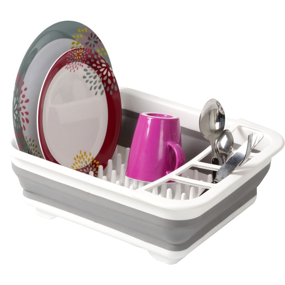 Brunner Camping Products Folding Dish Drainer with Tray and Caddies