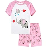 Little Girls Pajamas Short Sleeve 100% Cotton Toddler Pjs Mermaid Sleepwear Unicorn Pajama Summer Clothes Sets 1-7T