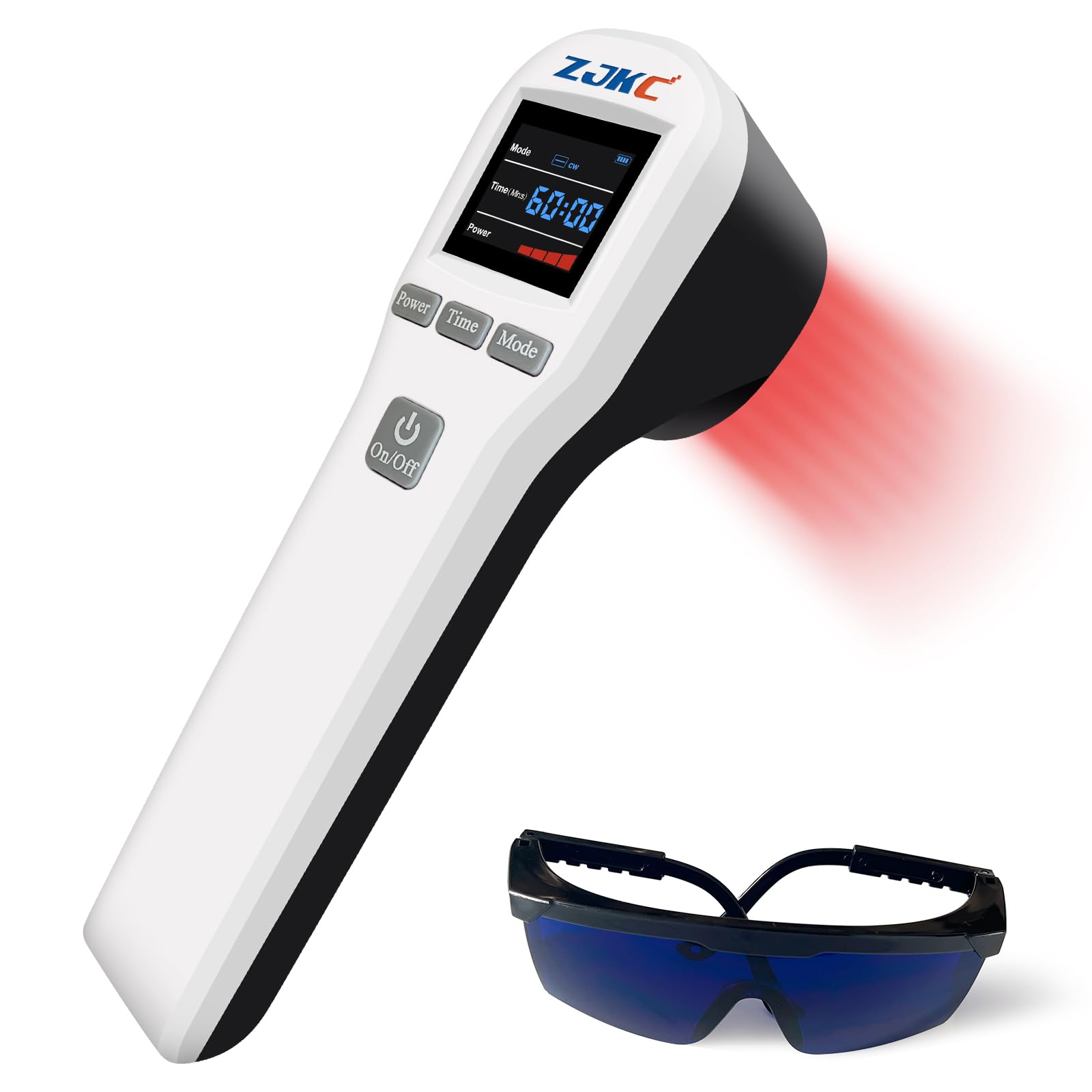 ZJKC 4x808nm+16x650nm Portable NIR Near Infrared Light Therapy - Red Light Therapy Device Machine for Tissue, Joint, Muscle, Knee Relief - Home Handheld Cold Light Therapy Wand for Body, Dog, Horse