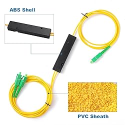 4PCS Fiber Optic Cable Splitter with 1 to 2