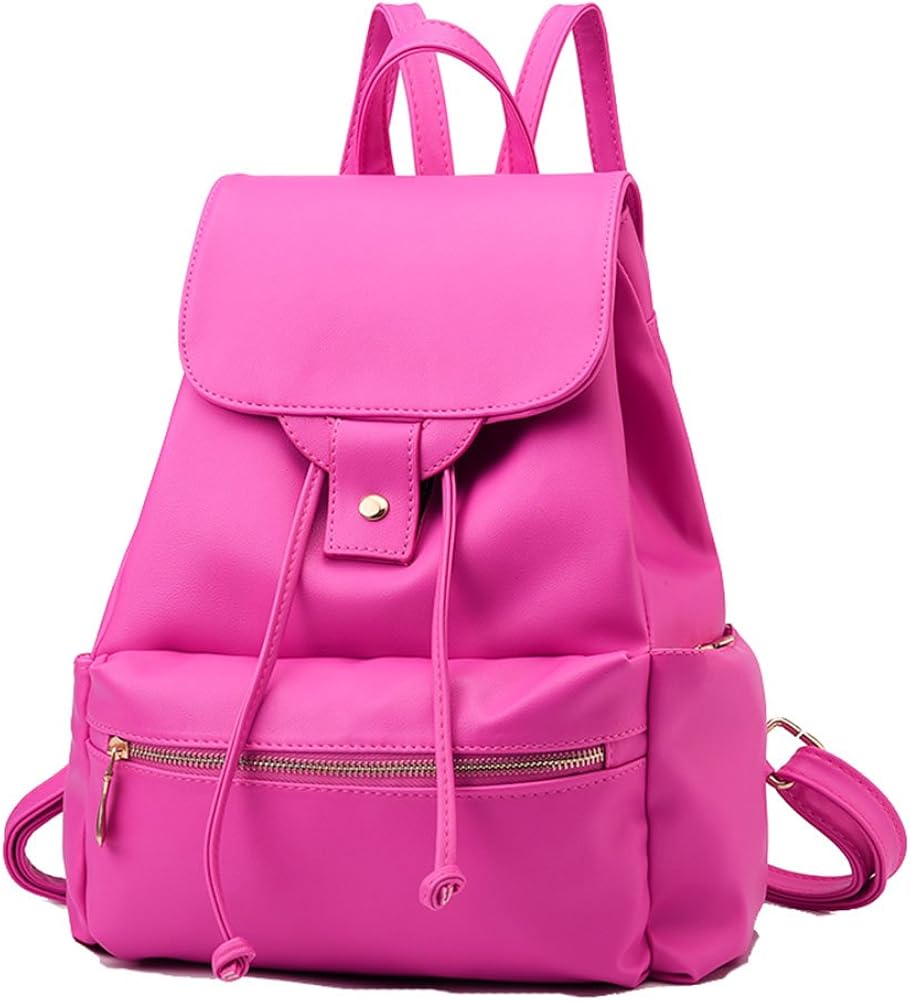 Lenpack PU Leather Casual Backpack Leisure Backpack Purse