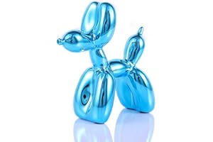 XIAOMAGG Balloon Dog Statue Modern Home Decor Collectible Figurines Art Funky Statues for Coffee Table Decorations Trendy Color Schemes Room Aesthetic Sculpture Dog (3.9 * 3.9 * 1.5inch, Sky Blue)