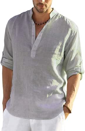 Maglione Henley Uomo A Maniche Lunghe COOFANDY - Tessuto Morbido, Bottoni A Quarto, Slim Fit, Casual - 5