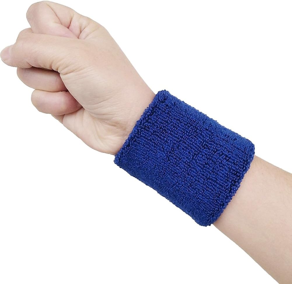 Vidillo Sweat Band, 2 Wrist Sports Bands, 4 Inch Sports Wrist Band in Soft Cotton for Thickening for Basketball Football Gymnastics - Image 3