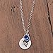 KUIYAI Stainless Steel Zodiac Sign and Birthstone Charm Necklace Bracelet (September-Virgo necklace)