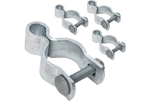 VIVIDA 1-3/8" Chain Link Female Gate Hinge, Metal Gate Hinge for 1-3/8" OD Post/Pipe, Chain Link Fence Hardware, Galvanized Steel, 4 PCS