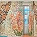 SEULIFE Window Sheer Curtain Vintage Flower Animal Butterfly Voile Curtain Drapes for Door Kitchen Living Room Bedroom 55x84 inches 2 Panels