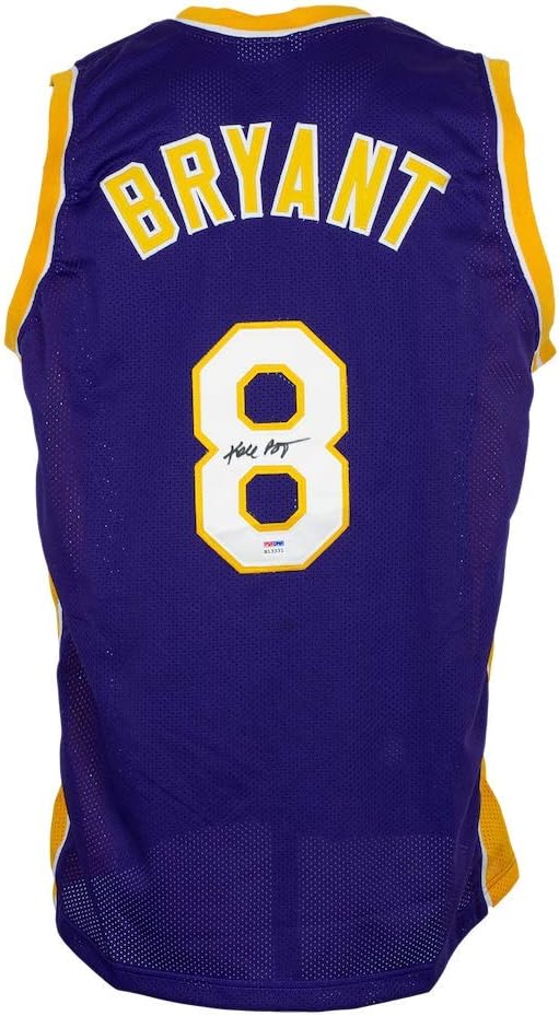 Kobe Bryant Signed Vintage 2001 Full Name Custom Purple Basketball Jersey PSA B13331