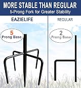 Eazielife 60 Inch Shepherds Hook - Heavy Duty Adjustable Garden Hanger (2 Pack) view 2