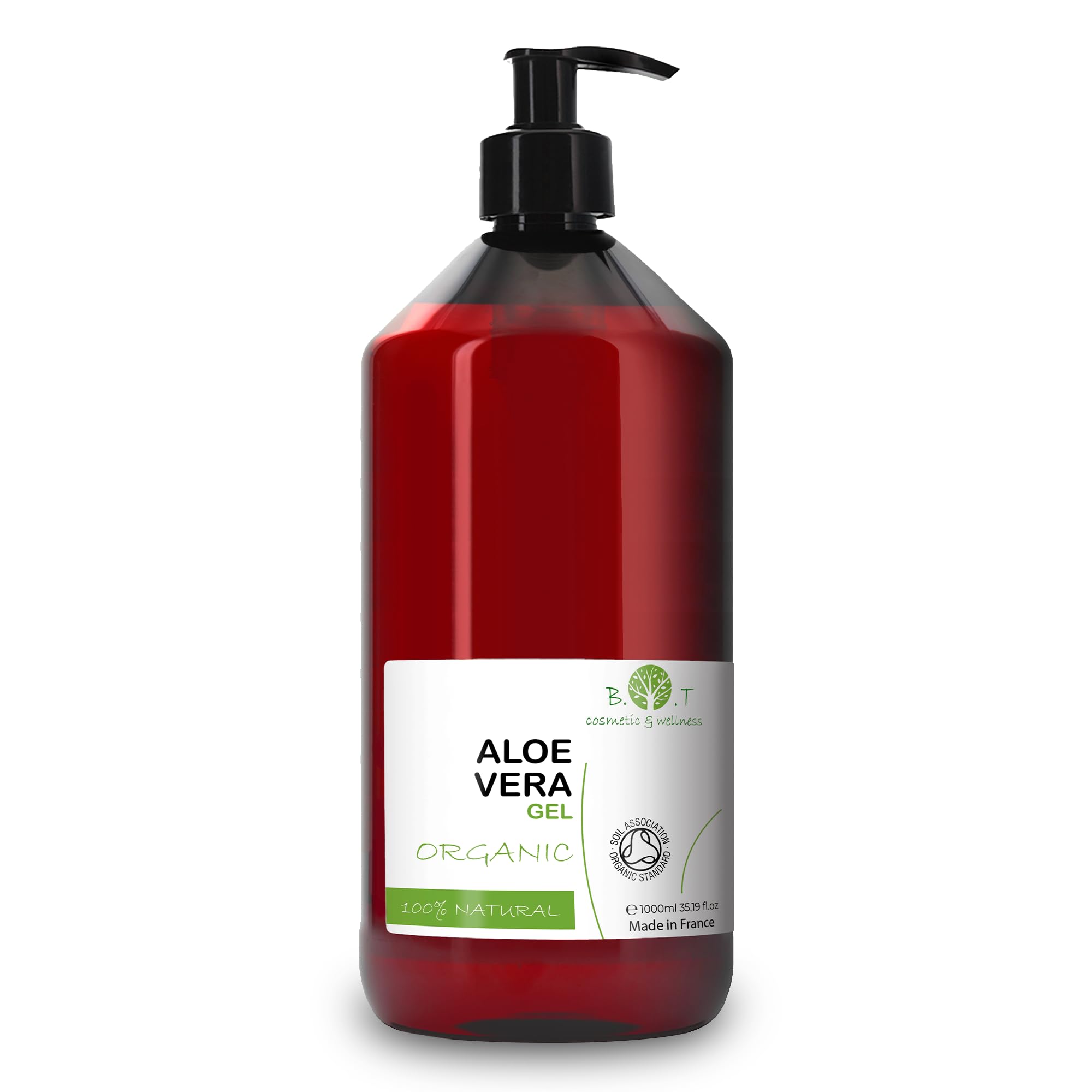 B.O.T cosmetic & wellness - 100% Pure Aloe Vera Gel | After Sun Moisturiser | Facial Skincare | Hair Conditioner | Wax Aftercare | Moisturising Body Cream, 1000 ml 35.19 fl oz